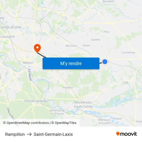 Rampillon to Saint-Germain-Laxis map