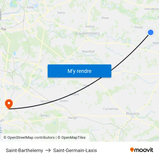 Saint-Barthelemy to Saint-Germain-Laxis map