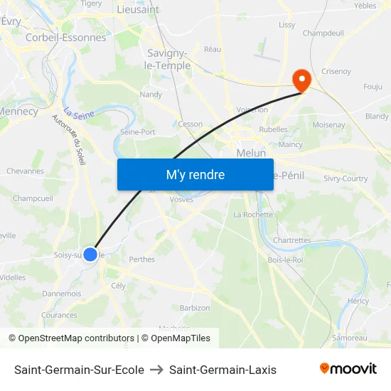 Saint-Germain-Sur-Ecole to Saint-Germain-Laxis map