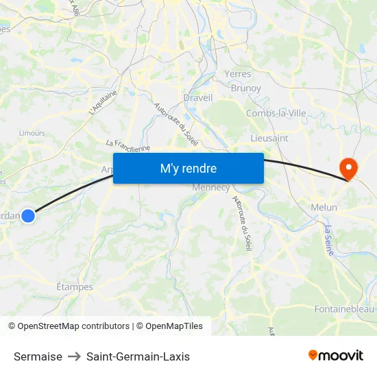 Sermaise to Saint-Germain-Laxis map