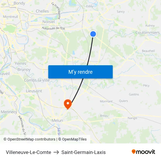 Villeneuve-Le-Comte to Saint-Germain-Laxis map