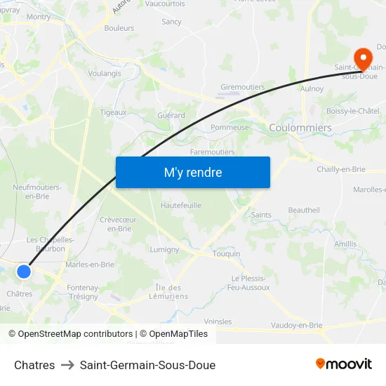 Chatres to Saint-Germain-Sous-Doue map
