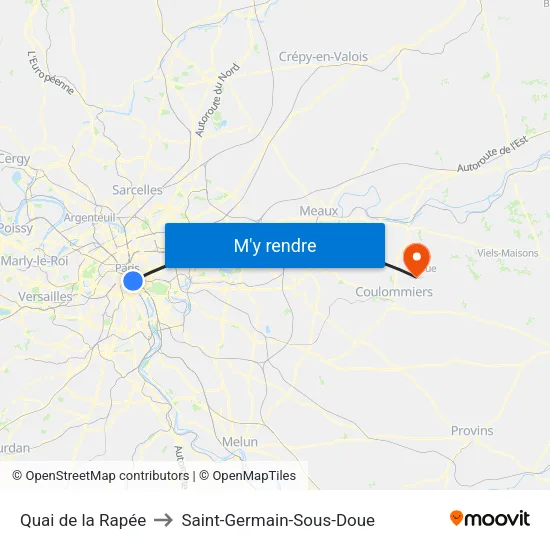 Quai de la Rapée to Saint-Germain-Sous-Doue map