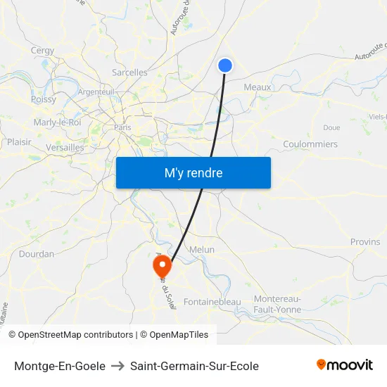 Montge-En-Goele to Saint-Germain-Sur-Ecole map