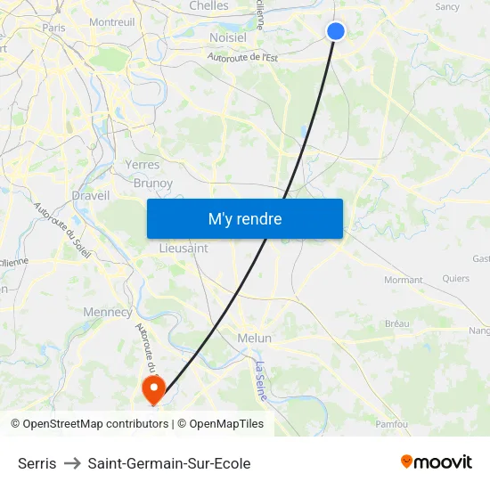 Serris to Saint-Germain-Sur-Ecole map