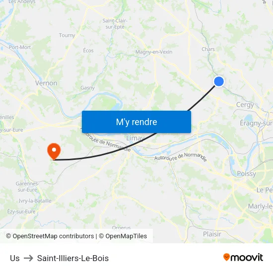 Us to Saint-Illiers-Le-Bois map