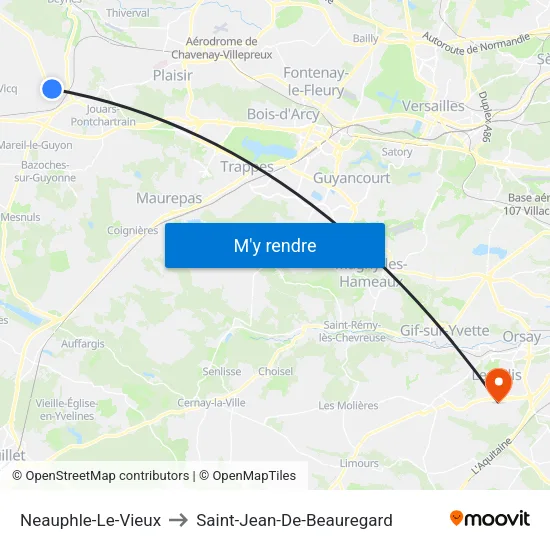Neauphle-Le-Vieux to Saint-Jean-De-Beauregard map