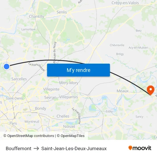Bouffemont to Saint-Jean-Les-Deux-Jumeaux map