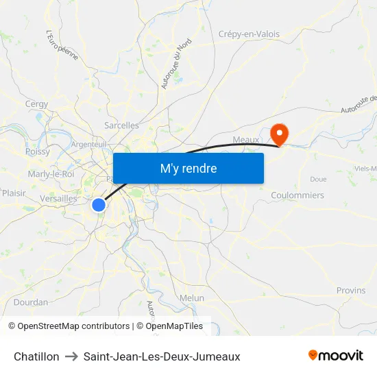Chatillon to Saint-Jean-Les-Deux-Jumeaux map