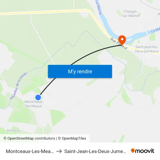 Montceaux-Les-Meaux to Saint-Jean-Les-Deux-Jumeaux map