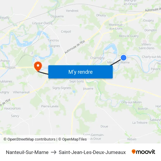 Nanteuil-Sur-Marne to Saint-Jean-Les-Deux-Jumeaux map