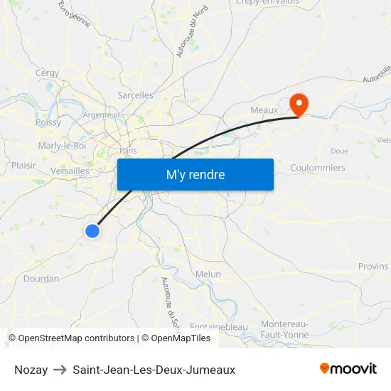 Nozay to Saint-Jean-Les-Deux-Jumeaux map