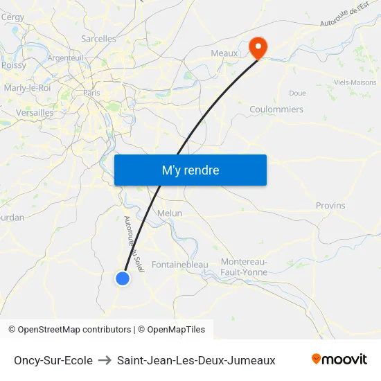 Oncy-Sur-Ecole to Saint-Jean-Les-Deux-Jumeaux map