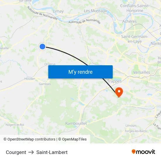 Courgent to Saint-Lambert map