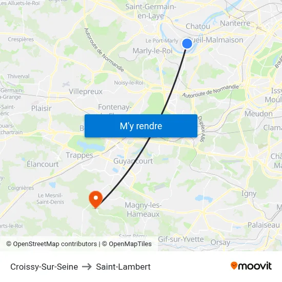 Croissy-Sur-Seine to Saint-Lambert map