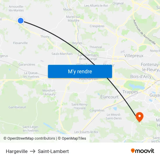 Hargeville to Saint-Lambert map