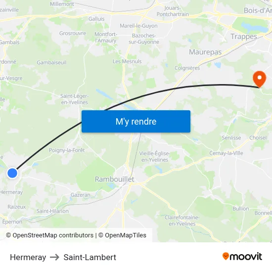 Hermeray to Saint-Lambert map