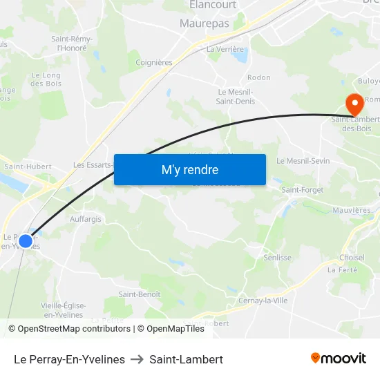 Le Perray-En-Yvelines to Saint-Lambert map