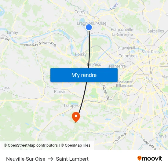 Neuville-Sur-Oise to Saint-Lambert map