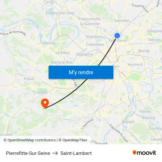 Pierrefitte-Sur-Seine to Saint-Lambert map