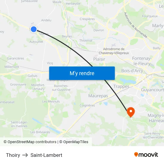 Thoiry to Saint-Lambert map
