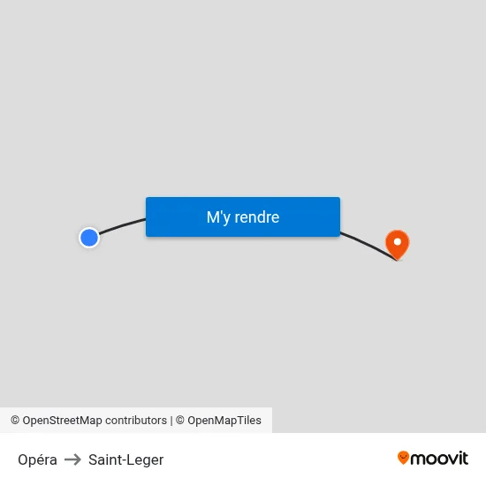 Opéra to Saint-Leger map