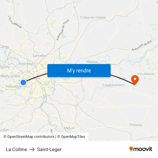 La Colline to Saint-Leger map