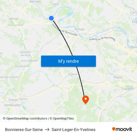 Bonnieres-Sur-Seine to Saint-Leger-En-Yvelines map