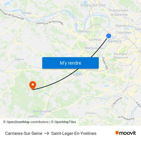 Carrieres-Sur-Seine to Saint-Leger-En-Yvelines map