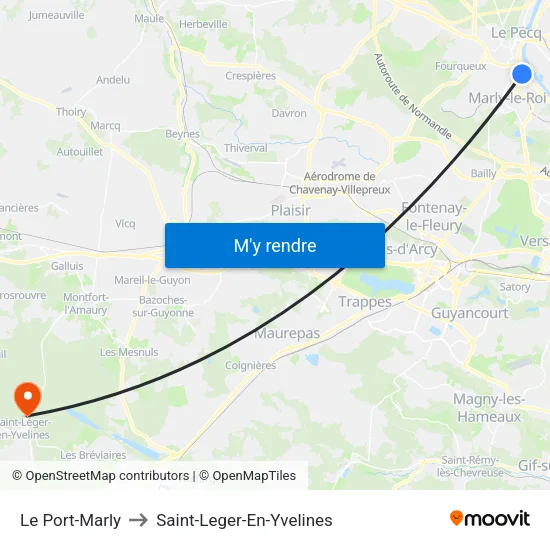 Le Port-Marly to Saint-Leger-En-Yvelines map