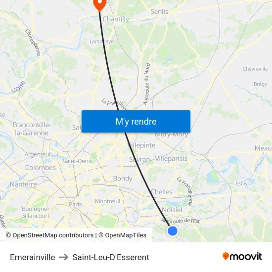 Emerainville to Saint-Leu-D'Esserent map