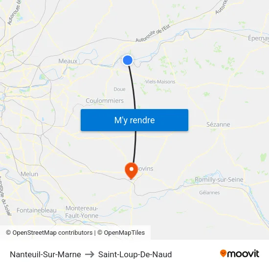 Nanteuil-Sur-Marne to Saint-Loup-De-Naud map