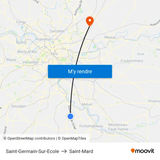 Saint-Germain-Sur-Ecole to Saint-Mard map