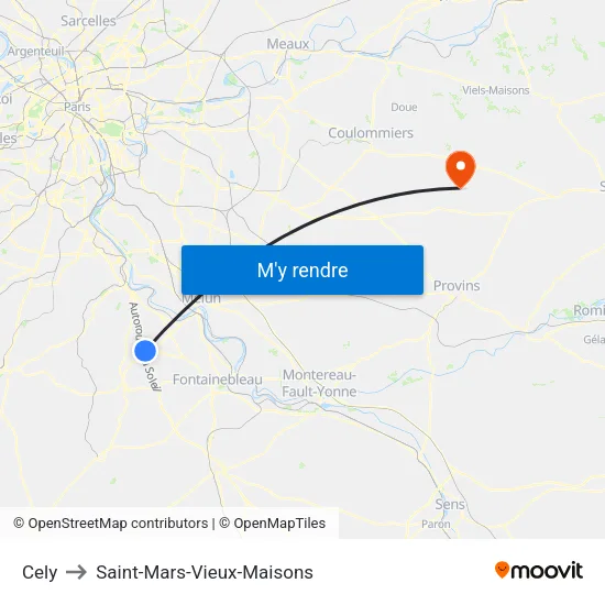 Cely to Saint-Mars-Vieux-Maisons map
