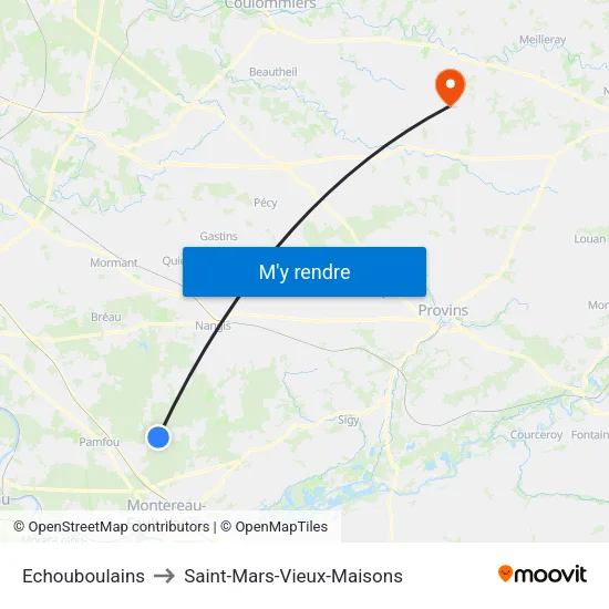 Echouboulains to Saint-Mars-Vieux-Maisons map