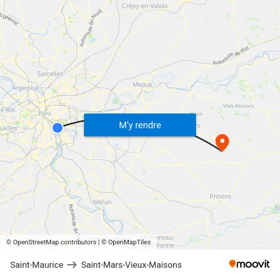 Saint-Maurice to Saint-Mars-Vieux-Maisons map