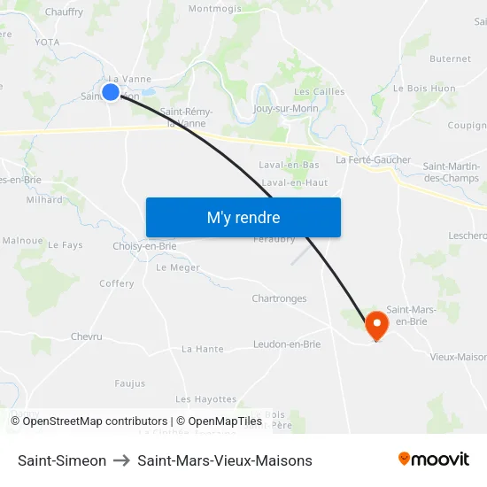 Saint-Simeon to Saint-Mars-Vieux-Maisons map