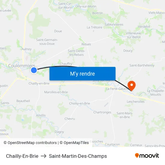 Chailly-En-Brie to Saint-Martin-Des-Champs map