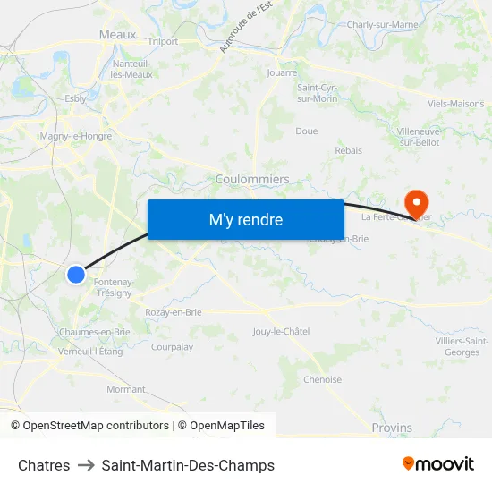 Chatres to Saint-Martin-Des-Champs map