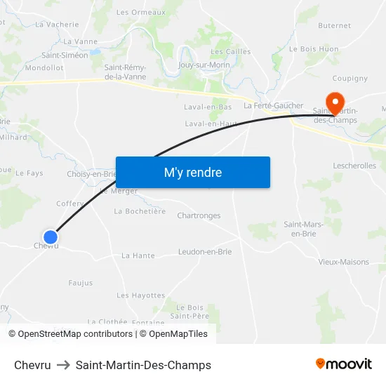 Chevru to Saint-Martin-Des-Champs map
