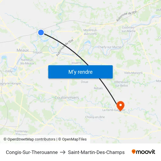 Congis-Sur-Therouanne to Saint-Martin-Des-Champs map