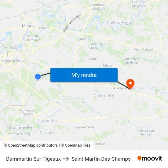 Dammartin-Sur-Tigeaux to Saint-Martin-Des-Champs map