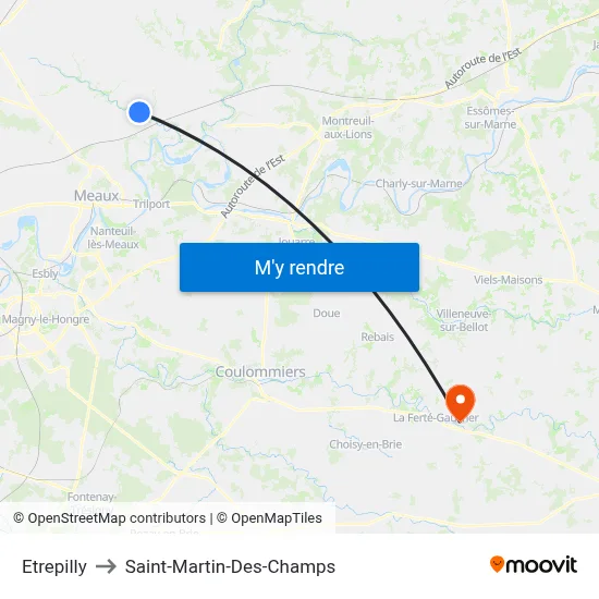 Etrepilly to Saint-Martin-Des-Champs map