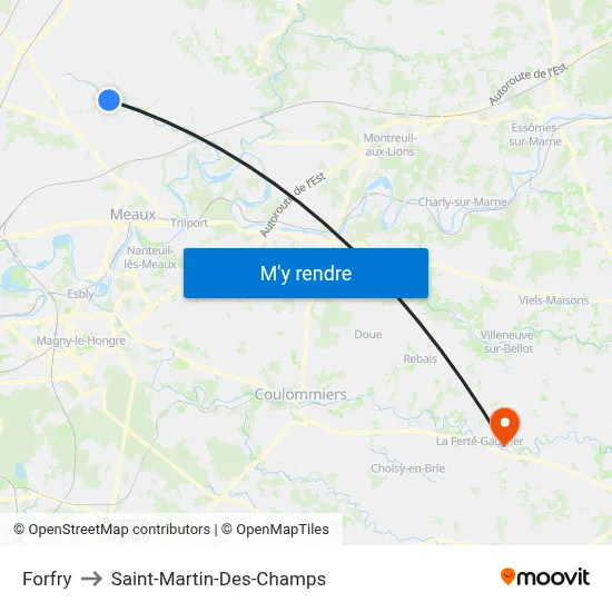Forfry to Saint-Martin-Des-Champs map