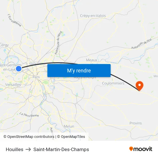 Houilles to Saint-Martin-Des-Champs map
