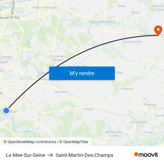 Le Mee-Sur-Seine to Saint-Martin-Des-Champs map