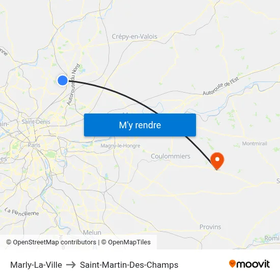Marly-La-Ville to Saint-Martin-Des-Champs map