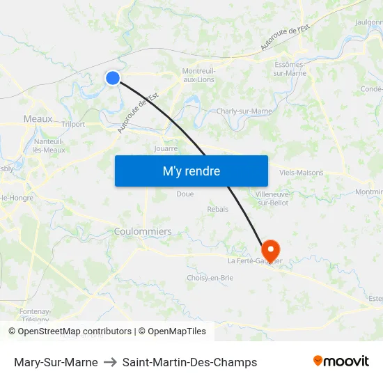 Mary-Sur-Marne to Saint-Martin-Des-Champs map