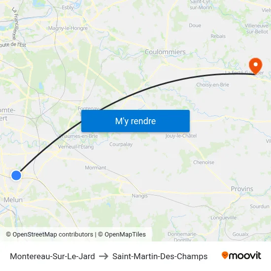 Montereau-Sur-Le-Jard to Saint-Martin-Des-Champs map