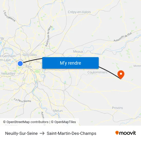 Neuilly-Sur-Seine to Saint-Martin-Des-Champs map
